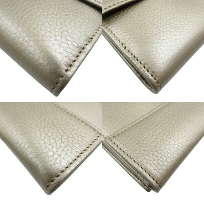 Gucci Leather Champagne Gold W Long Wallet 1176Gucci