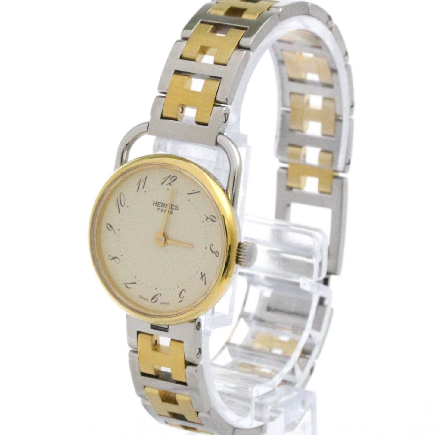 Hermes Arceau Quartz Gold Plated Steel Quartz