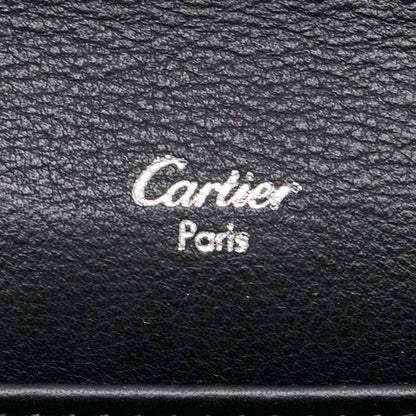 Cartier Happy Birthday Long Wallet Black Enamel