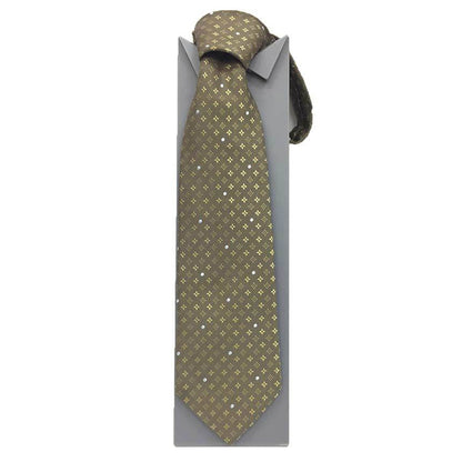 Louis Vuitton Monogram Star Tie Khaki 100% Silk