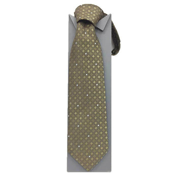 Louis Vuitton Monogram Star Tie Khaki 100% Silk