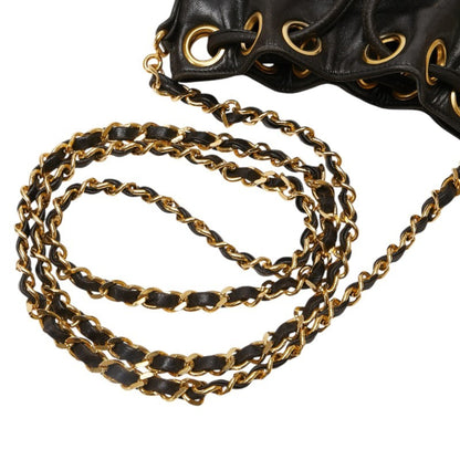 Chanel Coco Mark Chain Shoulder Bag In Black Lambskin