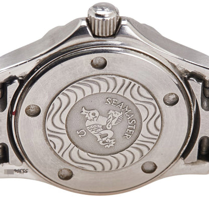 Omega Seamaster Guilloched Quartz Watch With Navy Dial And Stainless Steel