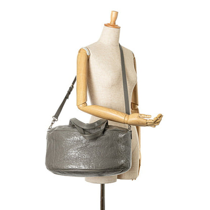 Balenciaga Air Hobo Boston Bag Shoulder Grey Leather