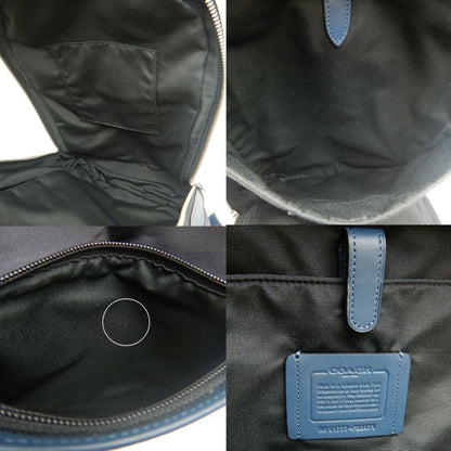 Coach F22371 Backpack Nylon X Leather Blue Grey Outlet 252863