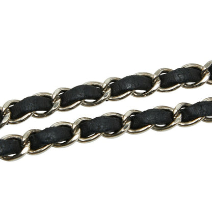 Chanel Matelasse 25 Coco Mark Double Flap Chain Shoulder Bag In Black With Silver Hardware And