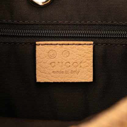 Gucci Braided Tote Bag 336660 Brown Leather