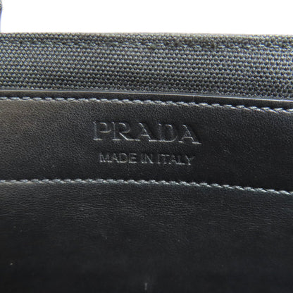 Prada Ouverture 2-Way Handbag Canvas Leather