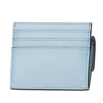 Fendi Roma Card Case Business Holder 8M0423 Light Blue Leather