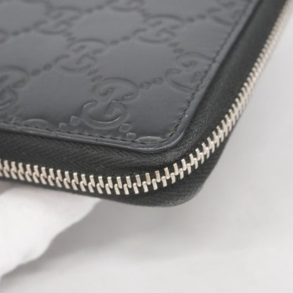 Gucci Long Wallet Guccissima 473928 Leather Black