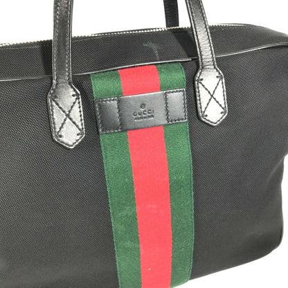 Gucci 630922 Sherry Line Bag Hand Bag Shoulder Bag Tote Bag Black
