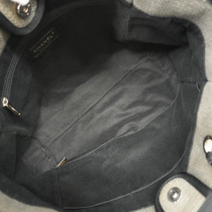 Chanel Deauville Tote Bag With Chain Shoulder Strap