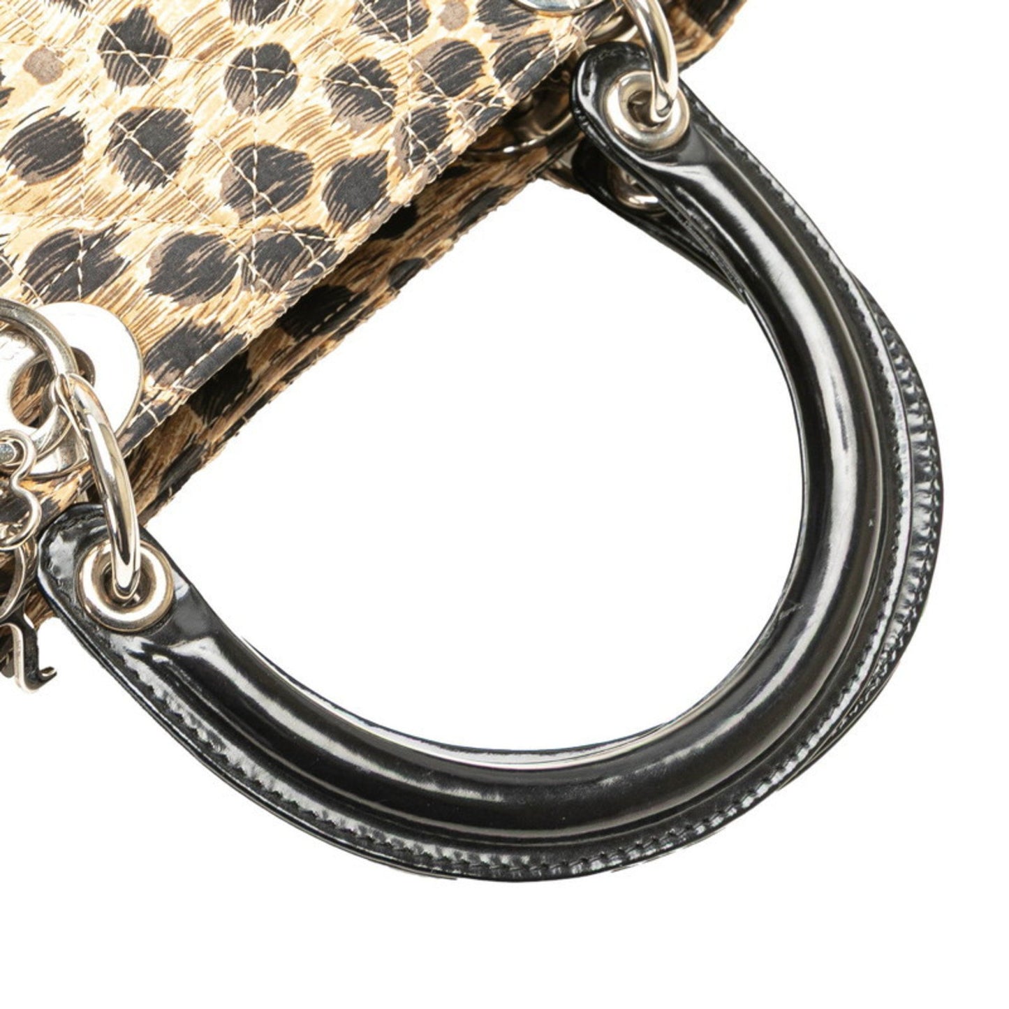 Christian Dior Dior Lady Cannage Leopard Print Handbag/Shoulder Bag
