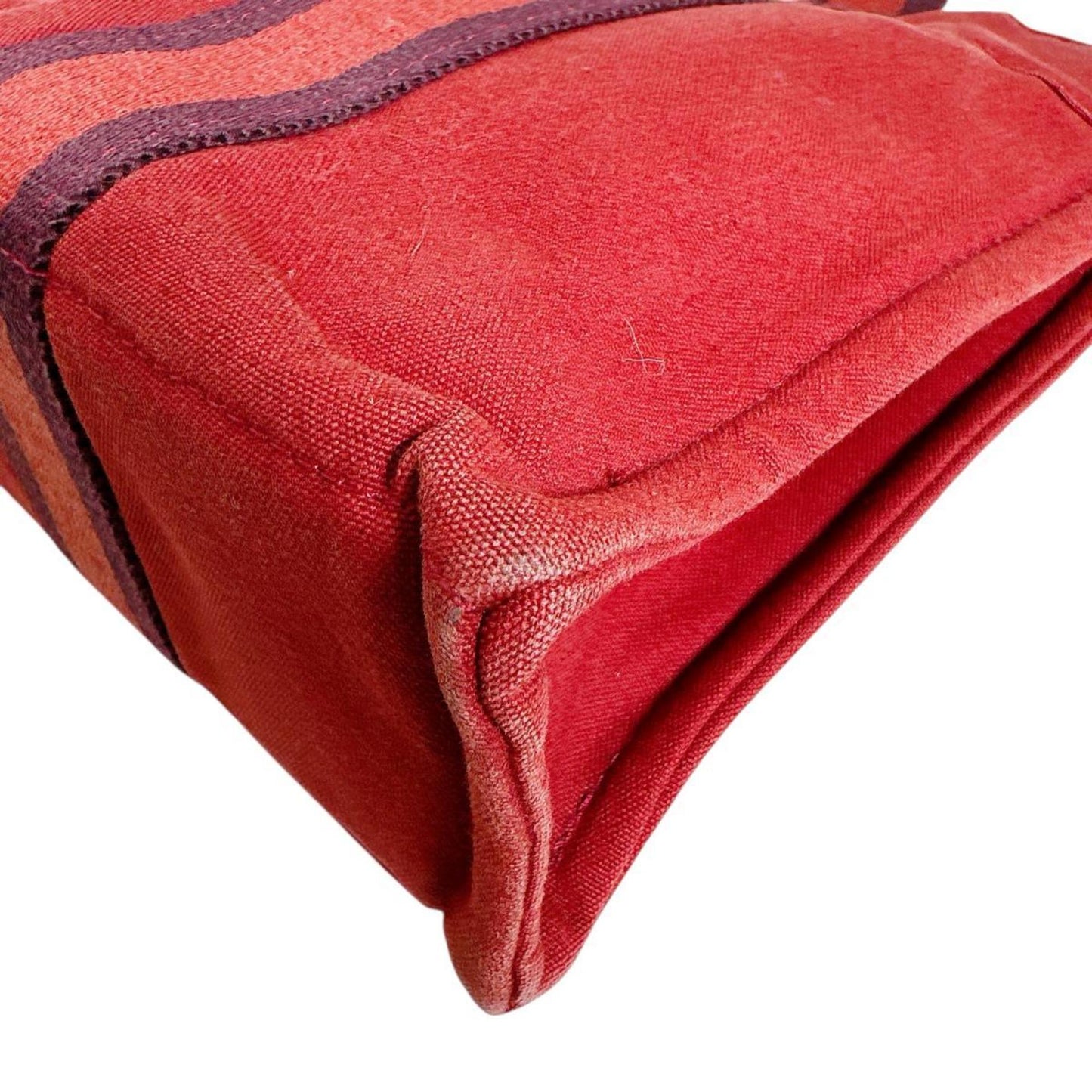 Hermes Herms Foul Tote Pm Canvas Handbag In Red