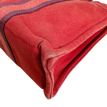 Hermes Herms Foul Tote Pm Canvas Handbag In Red
