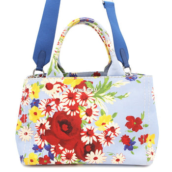 Miu Miu Miu Flower Canvas Handbag 5Bg439 2-Way