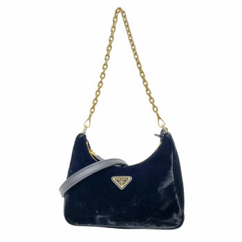 Prada Velvet Black 2-Way Handbag