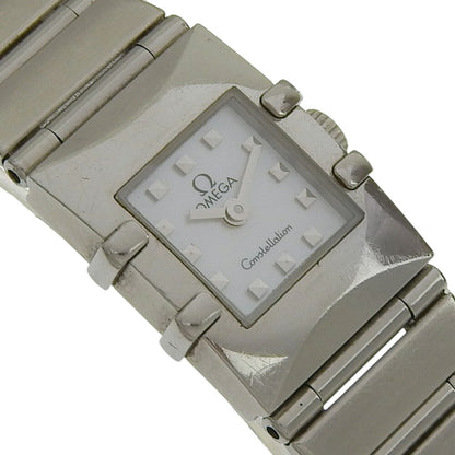 Omega Constellation Carree Watch 1531.71 Stainless Steel 1998 Quartz Analog Display White Shell Dial