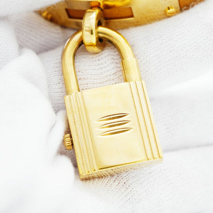 Herms Kelly Watch Ke1201470 Gold Dial