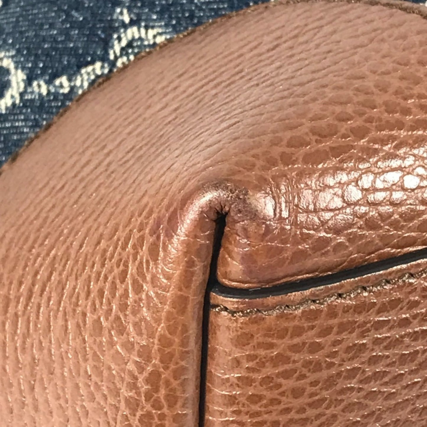 Gucci 631685 Denim Overture Ophidia Gg Medium Tote Bag Shoulder In And Leather