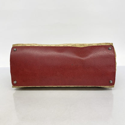 Gucci Tote Bag Gg Canvas 120838 Beige Bordeaux