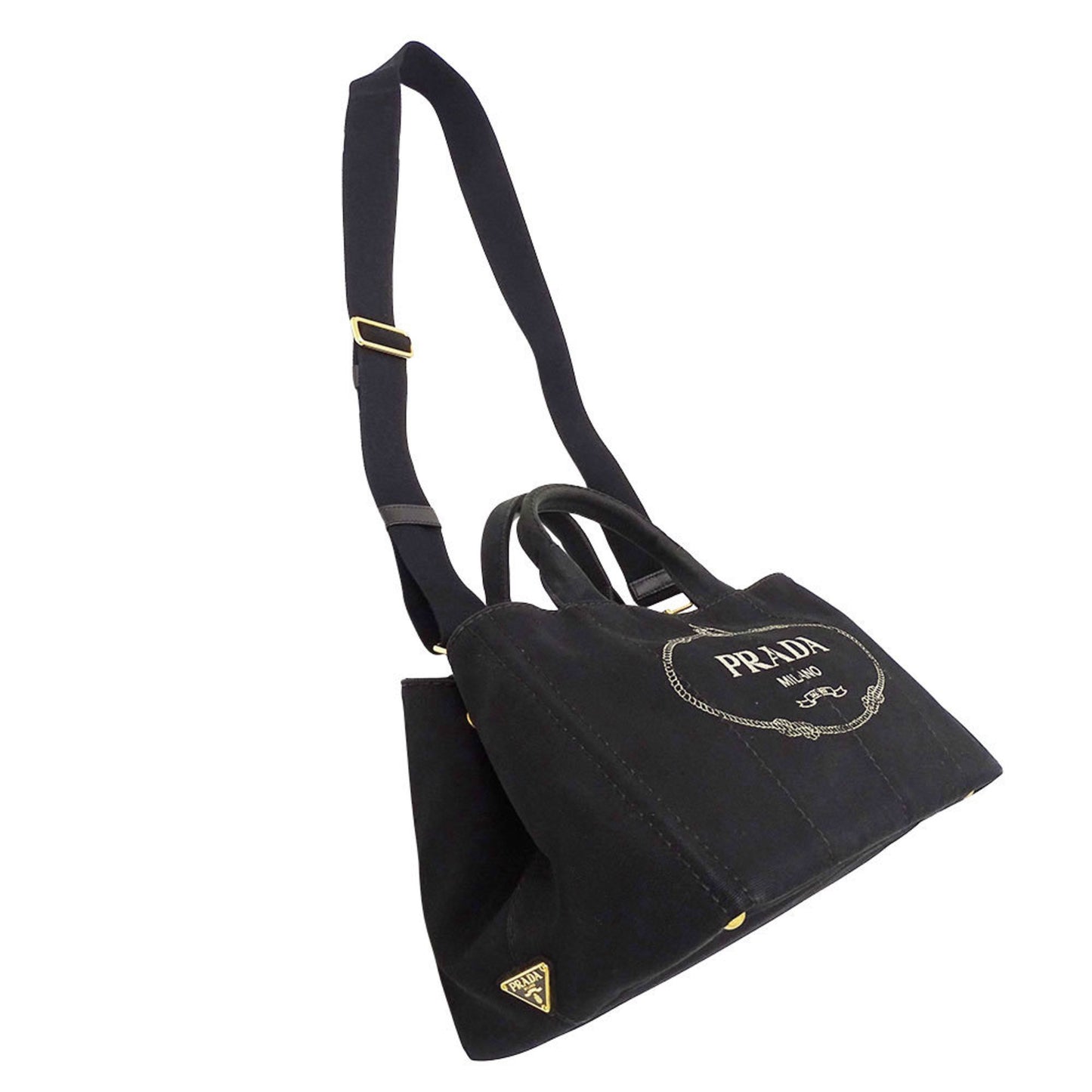 Prada Prada Women'S Canvas Canapa Medium Handbag/Shoulder Bag