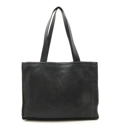 Chanel Coco Mark Tote Bag Shoulder Leather Black