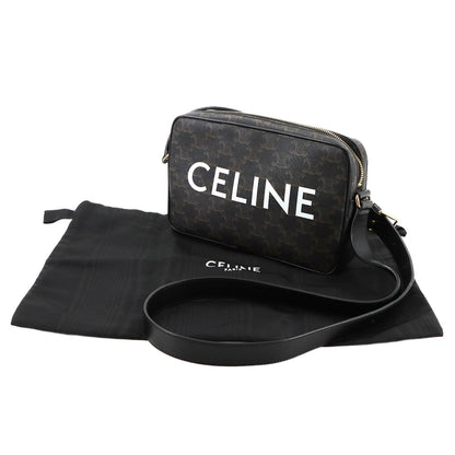 Celine Triomphe Medium Shoulder Bag In Black