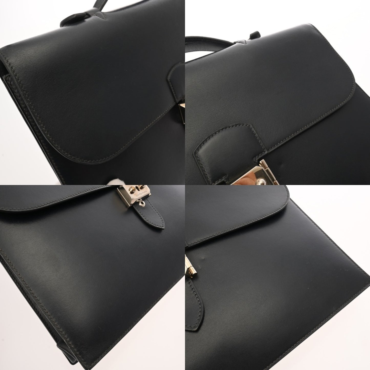 Hermes Sac A Depeche 34 Blue Indigo C Stamp (Circa 1999)