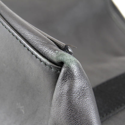 Balenciaga Navy Cabas 339933 Handbag Leather Black