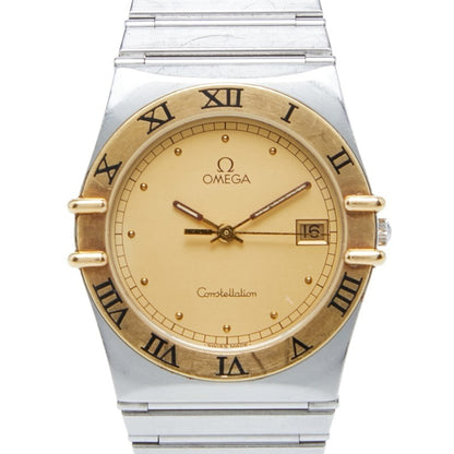 Omega Constellation Quartz Watch With Gold Dial