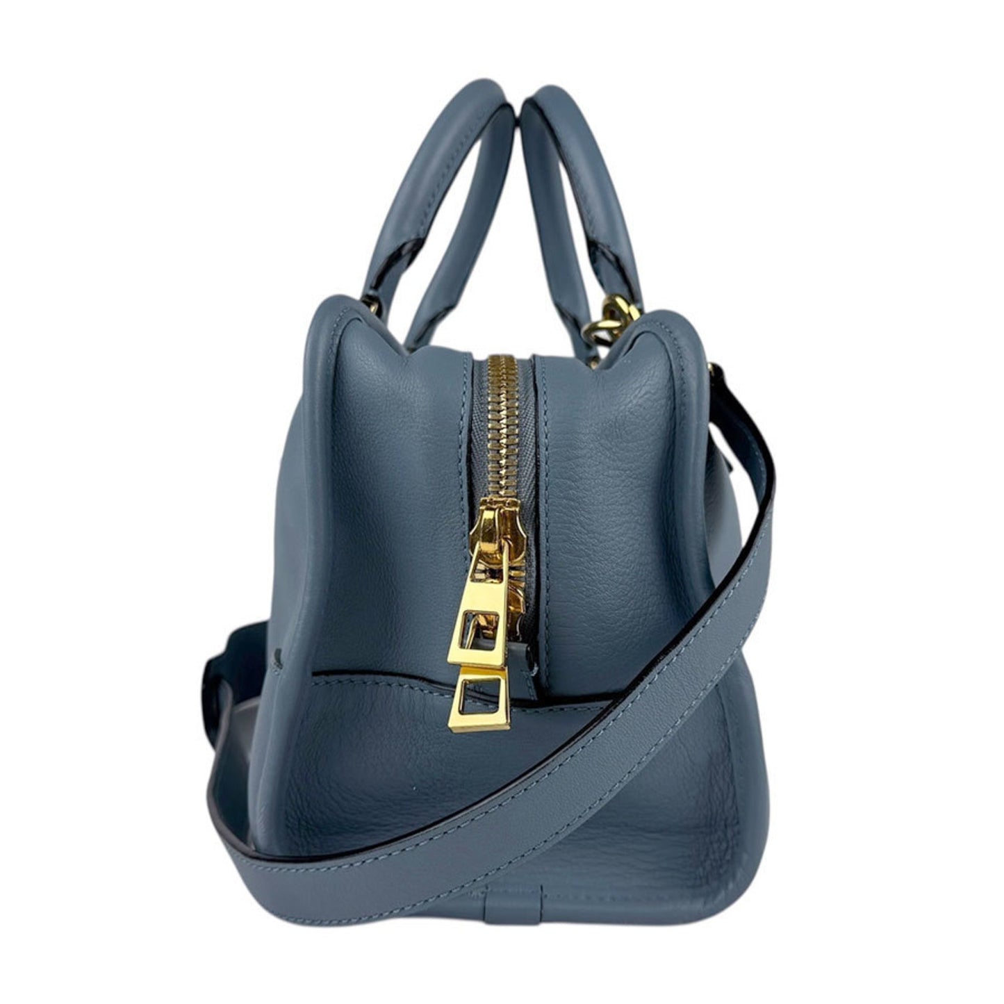 Loewe Shoulder Bag Handbag Amazona 28 Leather Blue Gray