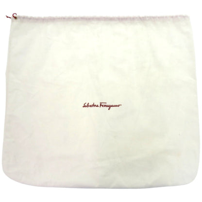 Salvatore Ferragamo Gancini Af-21 0290 Leather Black Handbag 0541