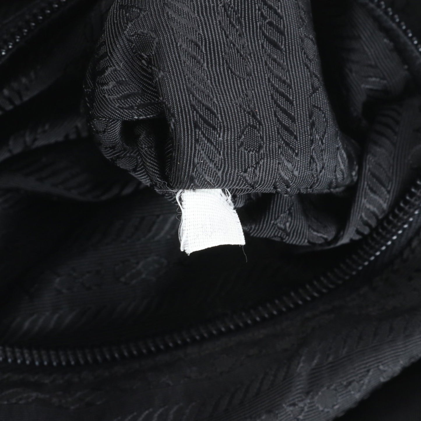 Prada Tessuto Nylon Triangle Logo Leather Backpack