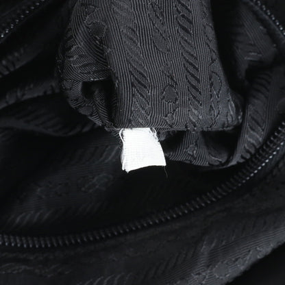 Prada Tessuto Nylon Triangle Logo Leather Backpack