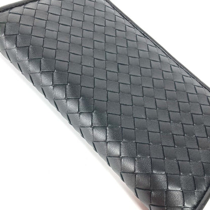 Bottega Veneta Bottega Veneta Long Wallet Intrecciato Round Zipper Leather