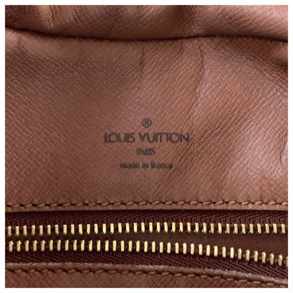 Louis Vuitton Monogram Boulogne 35 Brown Leather Shoulder Bag With Gold Hardware