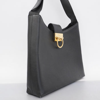 Salvatore Ferragamo Gancini Leather Shoulder Bag