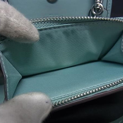 Coach Chain Wallet Ct879 Green Leather