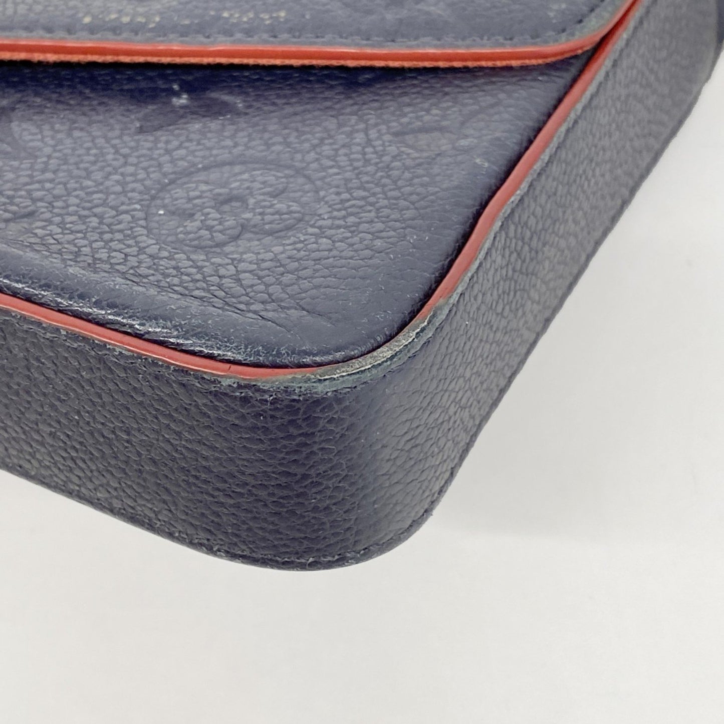 Louis Vuitton Monogram Empreinte Pochette Felicie Shoulder Wallet M64099 Marine Rouge