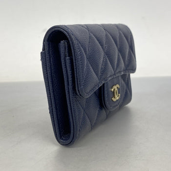 Calfskin Chanel Card Case Grained