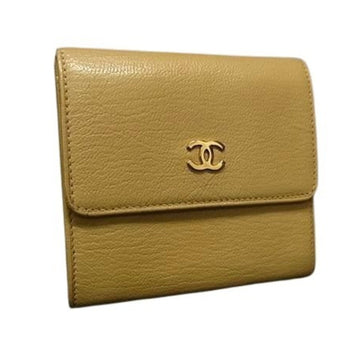 Chanel Coco Mark Beige Leather