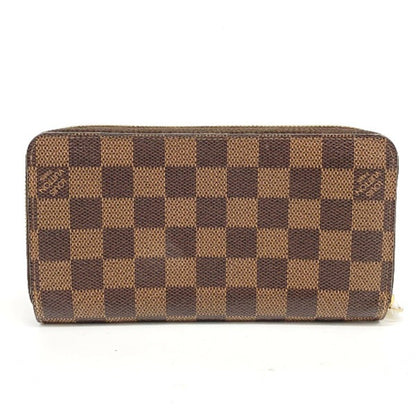 Louis Vuitton Round Zipper Damier Zippy Wallet N41661 Louis Vuitton Brown Long Lv
