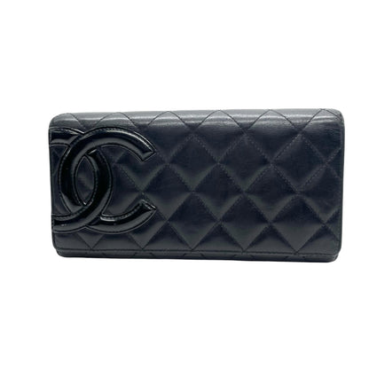 Chanel Cambon Line Bifold Long Wallet With Coco Mark
