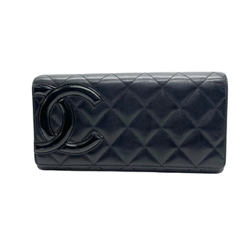 Chanel Cambon Line Bifold Long Wallet With Coco Mark