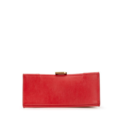 Balenciaga Hourglass Handbag/Shoulder Bag 2Way 593546 Red Leather