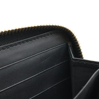 Gucci Gg Supreme Round Long Wallet Pvc Leather Beige Black 410102