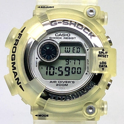 G-Shock Casio Frogman Wccs Dw-8201Wc-8T Titanium Watch With White Skeleton And Black Case