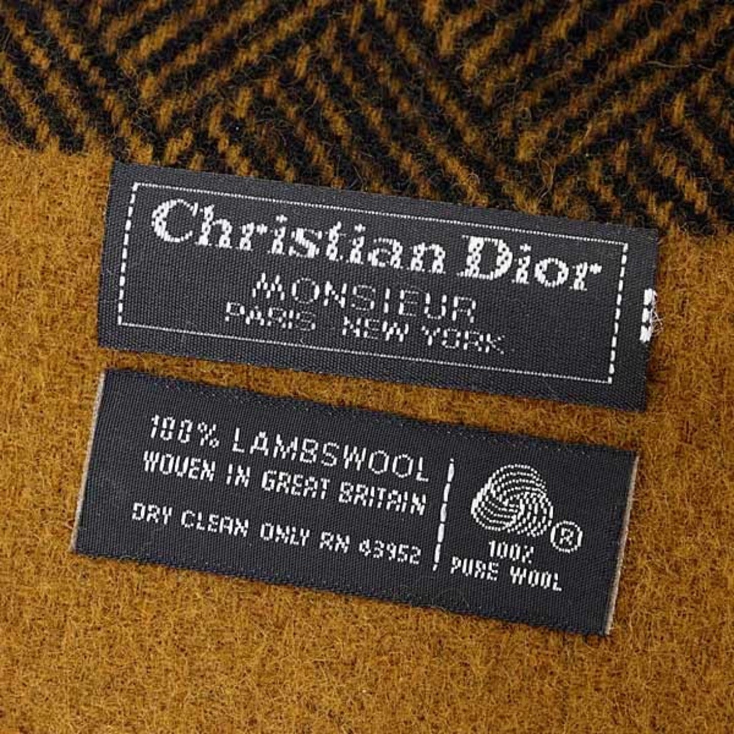 Christian Dior Monsieur Lambswool Scarf In Black