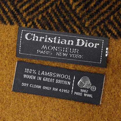 Christian Dior Monsieur Lambswool Scarf In Black
